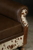 RIVERINA HAND MADE COWHIDE AND GENUINE LEATHER ARM CHAIR Furniture Philbee Interiors 
