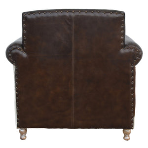 RIVERINA HAND MADE COWHIDE AND GENUINE LEATHER ARM CHAIR Furniture Philbee Interiors 