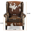 JOELENE HAND MADE COWHIDE AND GENUINE LEATHER ARM CHAIR Furniture Philbee Interiors 