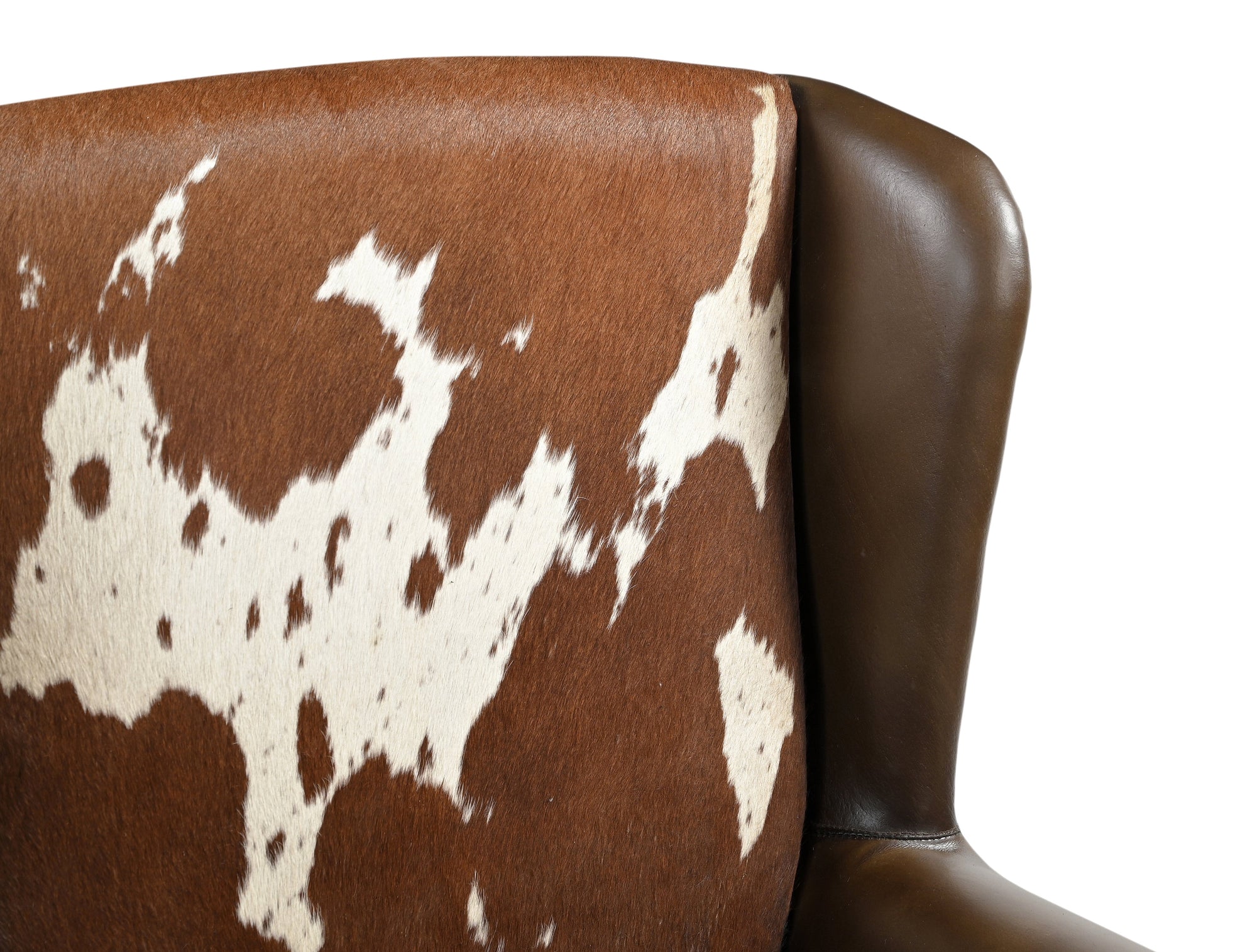 JOELENE HAND MADE COWHIDE AND GENUINE LEATHER ARM CHAIR Furniture Philbee Interiors 