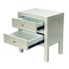 MOTHER OF PEARL NOIR BEDSIDE TABLE CREAM HUE SIDE TABLE Philbee Interiors 