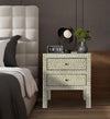 MOTHER OF PEARL NOIR BEDSIDE TABLE CREAM HUE SIDE TABLE Philbee Interiors 