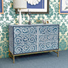 MOTHER OF PEARL ENCHANTING VINE CHEST OF DRAWERS BLUE HUE Cabinets & Storage Philbee Interiors 