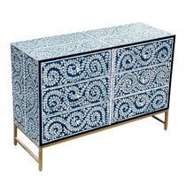 MOTHER OF PEARL ENCHANTING VINE CHEST OF DRAWERS BLUE HUE Cabinets & Storage Philbee Interiors 