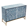 MOTHER OF PEARL ENCHANTING VINE CHEST OF DRAWERS BLUE HUE Cabinets & Storage Philbee Interiors 