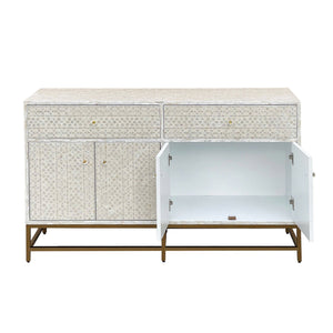 MOTHER OF PEARL GRANDIOSE SIDEBOARD LIGHT HUE Cabinets & Storage Philbee Interiors 