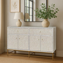 MOTHER OF PEARL GRANDIOSE SIDEBOARD LIGHT HUE Cabinets & Storage Philbee Interiors 