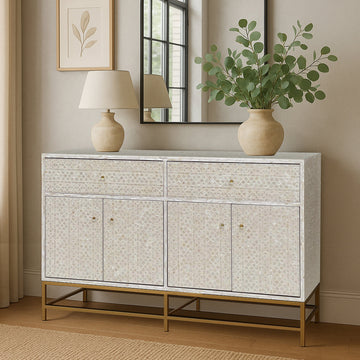 MOTHER OF PEARL GRANDIOSE SIDEBOARD LIGHT HUE Cabinets & Storage Philbee Interiors 