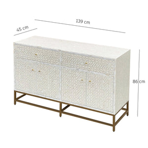 MOTHER OF PEARL GRANDIOSE SIDEBOARD LIGHT HUE Cabinets & Storage Philbee Interiors 