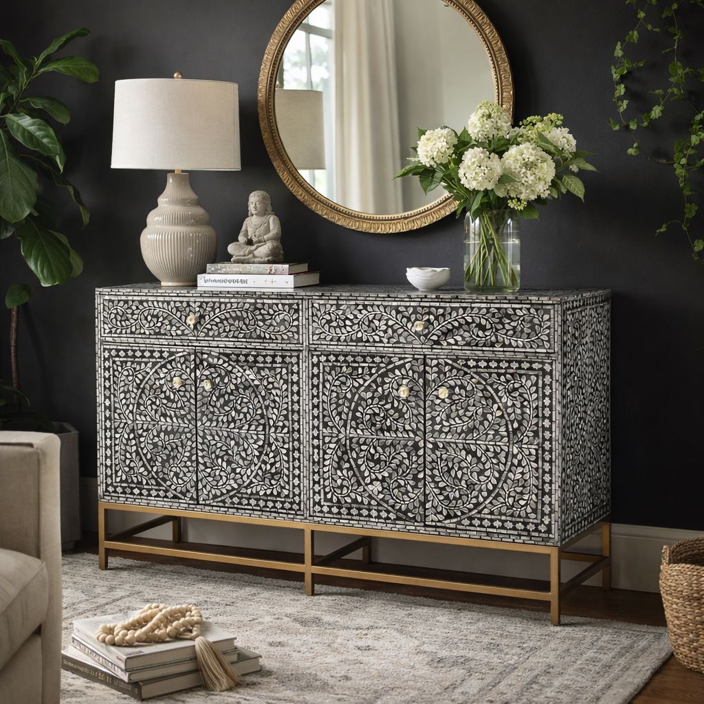 MOTHER OF PEARL GRANDIOSE SIDEBOARD Cabinets & Storage Philbee Interiors 