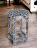 MOTHER OF PEARL MONOCHROME SPLENDOUR SIDE TABLE SIDE TABLE Philbee Interiors 