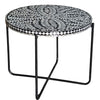 MOTHER OF PEARL MONOCHROME ELEGANCE CIRCULAR SIDE TABLE Coffee table Philbee Interiors 