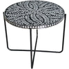 MOTHER OF PEARL MONOCHROME ELEGANCE CIRCULAR SIDE TABLE Coffee table Philbee Interiors 