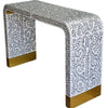 MOTHER OF PEARL MONOCHROME ELEGANCE CONSOLE TABLE Furniture Philbee Interiors 