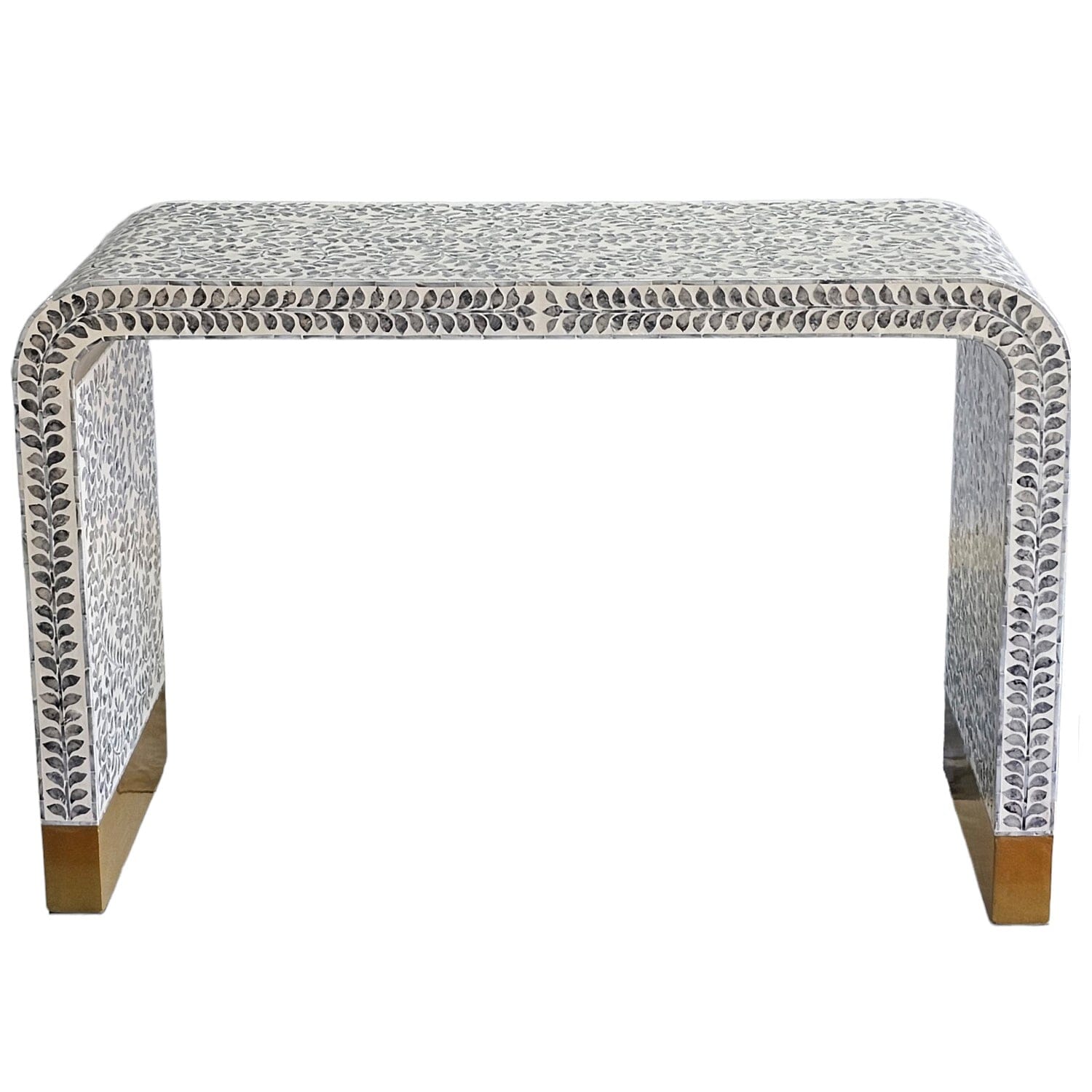 MOTHER OF PEARL MONOCHROME ELEGANCE CONSOLE TABLE Furniture Philbee Interiors 