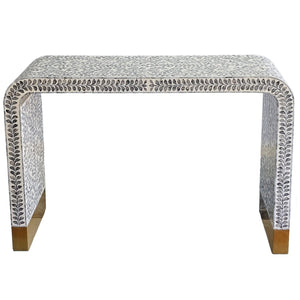 MOTHER OF PEARL MONOCHROME ELEGANCE CONSOLE TABLE Furniture Philbee Interiors 