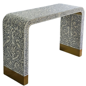 MOTHER OF PEARL MONOCHROME ELEGANCE CONSOLE TABLE Furniture Philbee Interiors 