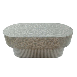 MOTHER OF PEARL SERENITY OVAL PEARL COFFEE TABLE Coffee Tables Philbee Interiors 