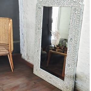 MOTHER OF PEARL SERENE REFLECTION WALL MIRROR Decor Philbee Interiors 