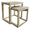 MOTHER OF PEARL MOSAIC TRANQUILLITY SET/2 SIDE TABLES Coffee Tables Philbee Interiors 