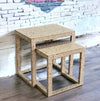 MOTHER OF PEARL MOSAIC TRANQUILLITY SET/2 SIDE TABLES Coffee Tables Philbee Interiors 