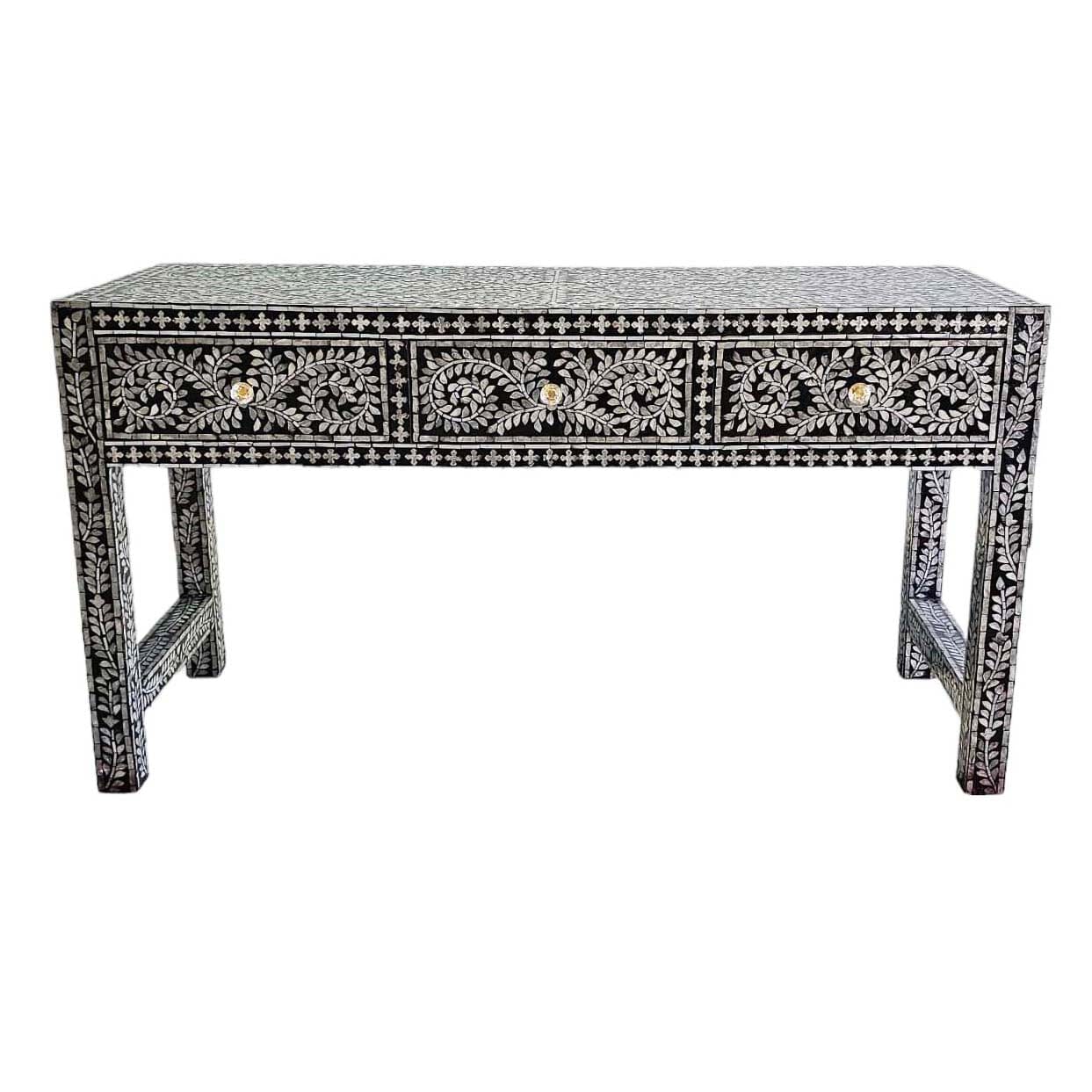 MOTHER OF PEARL OPULENT 3 DRAWER CONSOLE TABLE Coffee Tables Philbee Interiors 