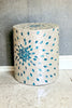 MOTHER OF PEARL AQUAMARINE DREAM STOOL/SIDE TABLE SIDE TABLE Philbee Interiors 