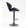 JARDENE VELVET GAS LIFT BAR STOOL WITH BLACK METAL BASE Table & Bar Stools Philbee Interiors 