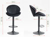 JARDENE VELVET GAS LIFT BAR STOOL WITH BLACK METAL BASE Table & Bar Stools Philbee Interiors 