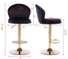 FLOTZ VELVET AND GOLD GAS LIFT BAR STOOL Table & Bar Stools Philbee Interiors 