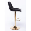GEORGY BALCK VELVET AND GOLD GAS LIFT BAR STOOL Table & Bar Stools Philbee Interiors 