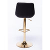 GEORGY BALCK VELVET AND GOLD GAS LIFT BAR STOOL Table & Bar Stools Philbee Interiors 