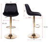 GEORGY BALCK VELVET AND GOLD GAS LIFT BAR STOOL Table & Bar Stools Philbee Interiors 