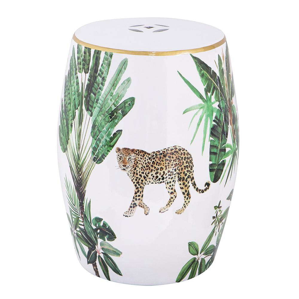 LEOPARD CERAMIC STOOL Philbee Interiors 