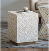 HAYMEN SQUARE SHELL CERAMIC SHELL STOOL/TABLE Philbee Interiors 