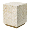 HAYMEN SQUARE SHELL CERAMIC SHELL STOOL/TABLE Philbee Interiors 