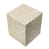 HAYMEN SQUARE SHELL CERAMIC SHELL STOOL/TABLE Philbee Interiors 