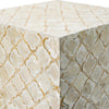 HAYMEN SQUARE SHELL CERAMIC SHELL STOOL/TABLE Philbee Interiors 