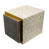 HAYMEN SQUARE SHELL CERAMIC SHELL STOOL/TABLE Philbee Interiors 