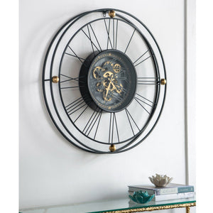 TRAVELER WALL CLOCK WITH MOVING 3D MECHANISM Philbee Interiors 