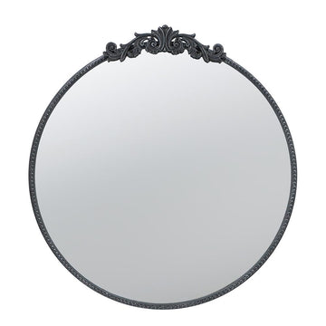 ROUND ORNATE METALLIC WALL MIRROR Philbee Interiors 
