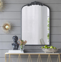 ORNATE METALLIC WALL MIRROR Philbee Interiors 