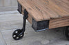 OLD RAILWAY SLEEPER INDUSTRIAL CART COFFEE TABLE Philbee Interiors 