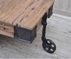 OLD RAILWAY SLEEPER INDUSTRIAL CART COFFEE TABLE Philbee Interiors 