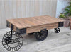 OLD RAILWAY SLEEPER INDUSTRIAL CART COFFEE TABLE Philbee Interiors 