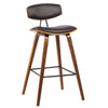 RETRO KITCHEN BENCH HEIGHT CHAIR BLACK SEAT Philbee Interiors 