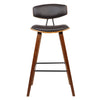 RETRO KITCHEN BENCH HEIGHT CHAIR BLACK SEAT Philbee Interiors 