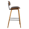 RETRO KITCHEN BENCH HEIGHT CHAIR BLACK SEAT Philbee Interiors 