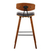 RETRO KITCHEN BENCH HEIGHT CHAIR BLACK SEAT Philbee Interiors 