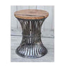 INVERTED WOOD AND IRON STOOL Philbee Interiors 
